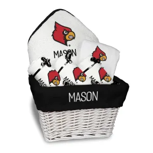 Personalized Louisville Cardinals Medium Basket - 6 Items