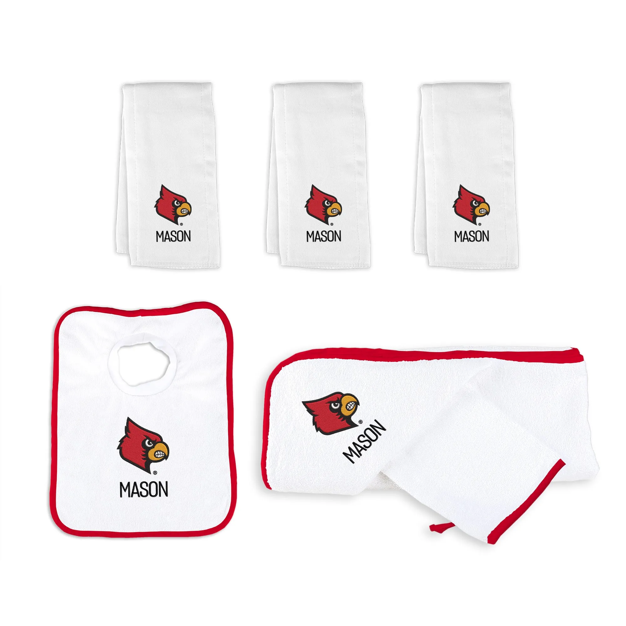 Personalized Louisville Cardinals Medium Basket - 6 Items