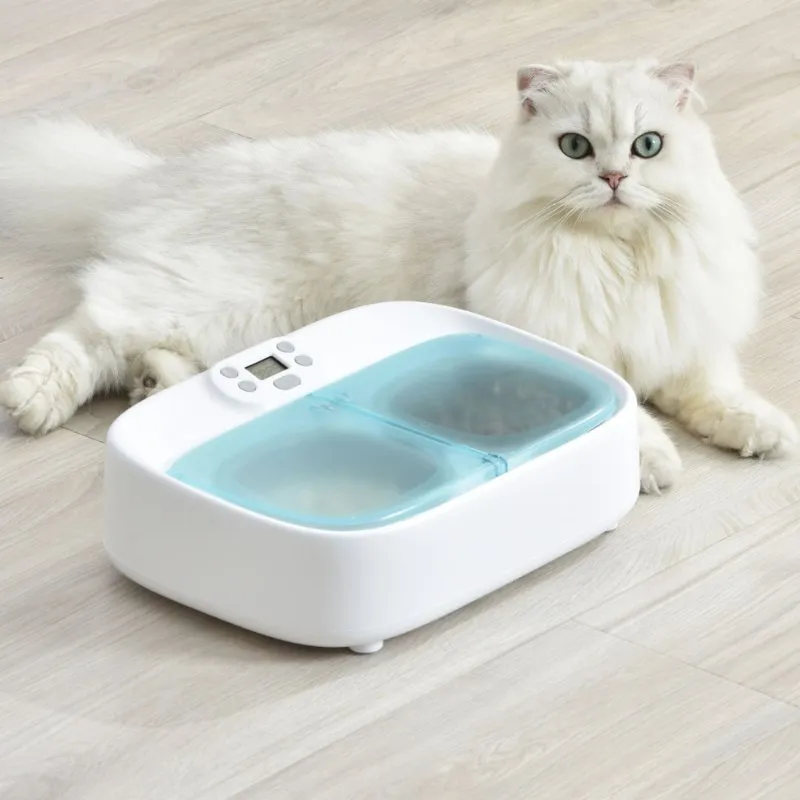 Petoneer Two Meals Wet & Dry Pet Feeder With Ice Packs