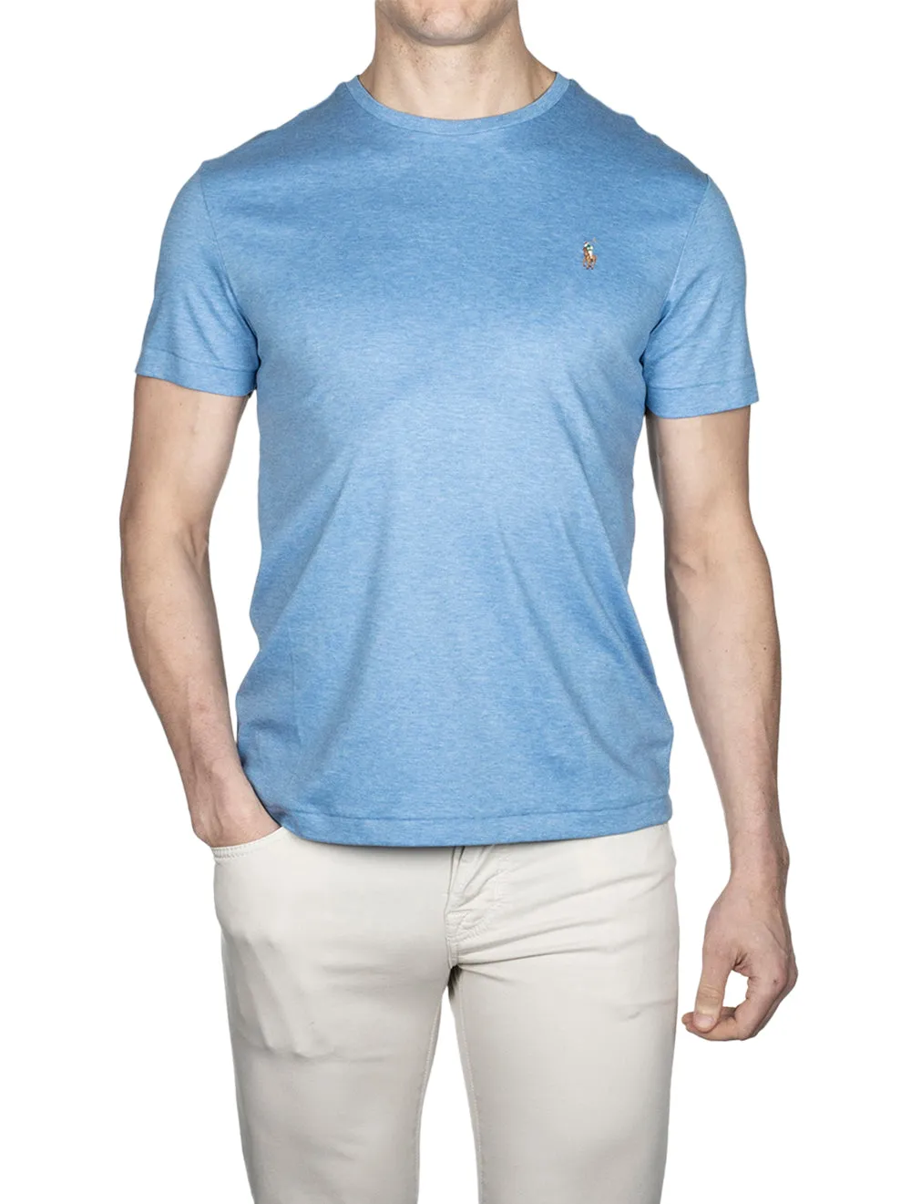 Pima Polo T-Shirt Soft Royal Heather