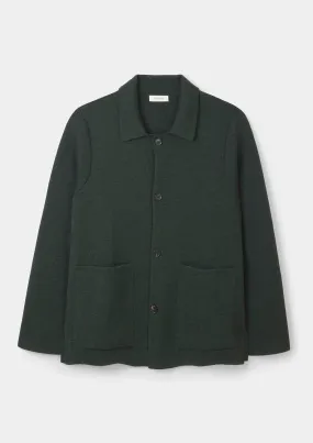 Pine Green Merino Knit Jacket