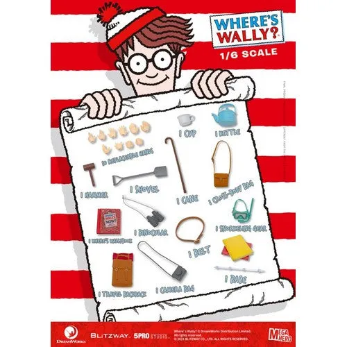 (PREORDER) 1:6 Where's Wally? - Wally Figure with Book Diorama Megahero Series Blitzway