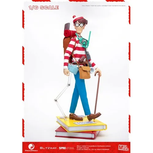 (PREORDER) 1:6 Where's Wally? - Wally Figure with Book Diorama Megahero Series Blitzway