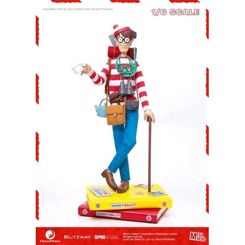 (PREORDER) 1:6 Where's Wally? - Wally Figure with Book Diorama Megahero Series Blitzway