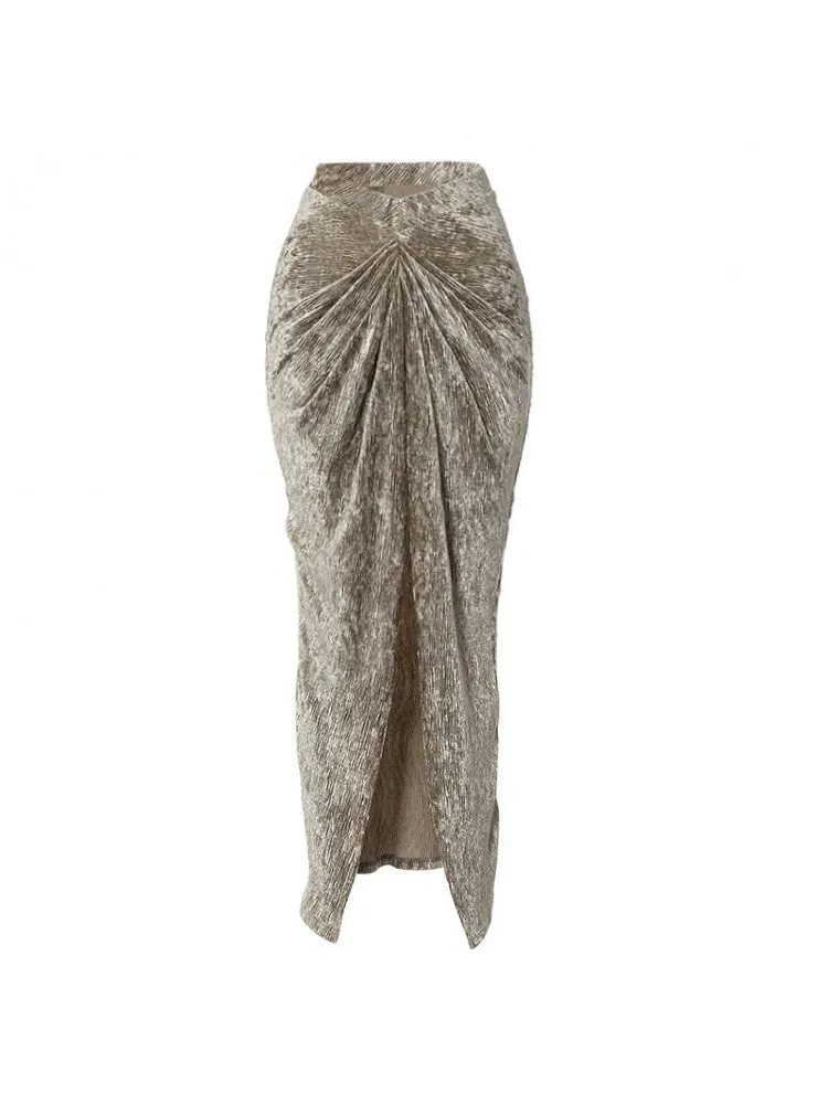 Queenin Maxi Split Skirt