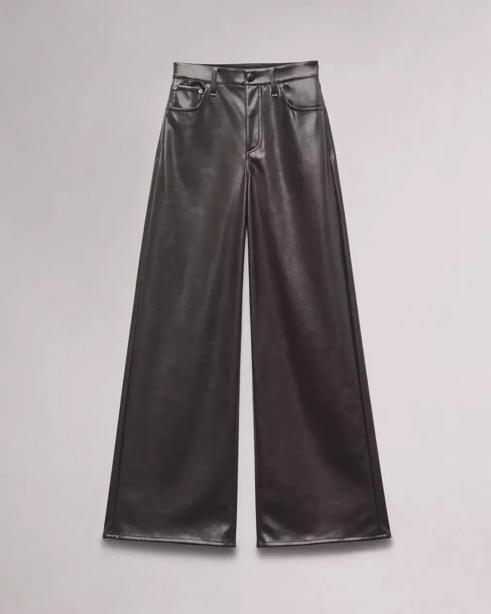 Rag & Bone - Sofie Faux Leather pant in Dk Brown