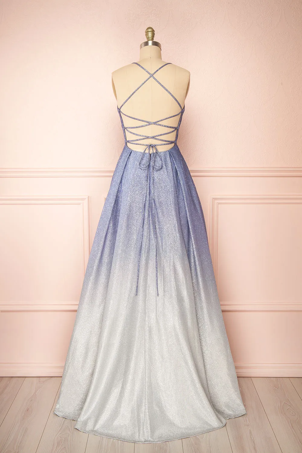 Renesmee Blue | Sparkly Gradient Maxi Dress