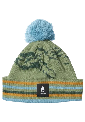 Ridge Pom Beanie - Jade / Multi