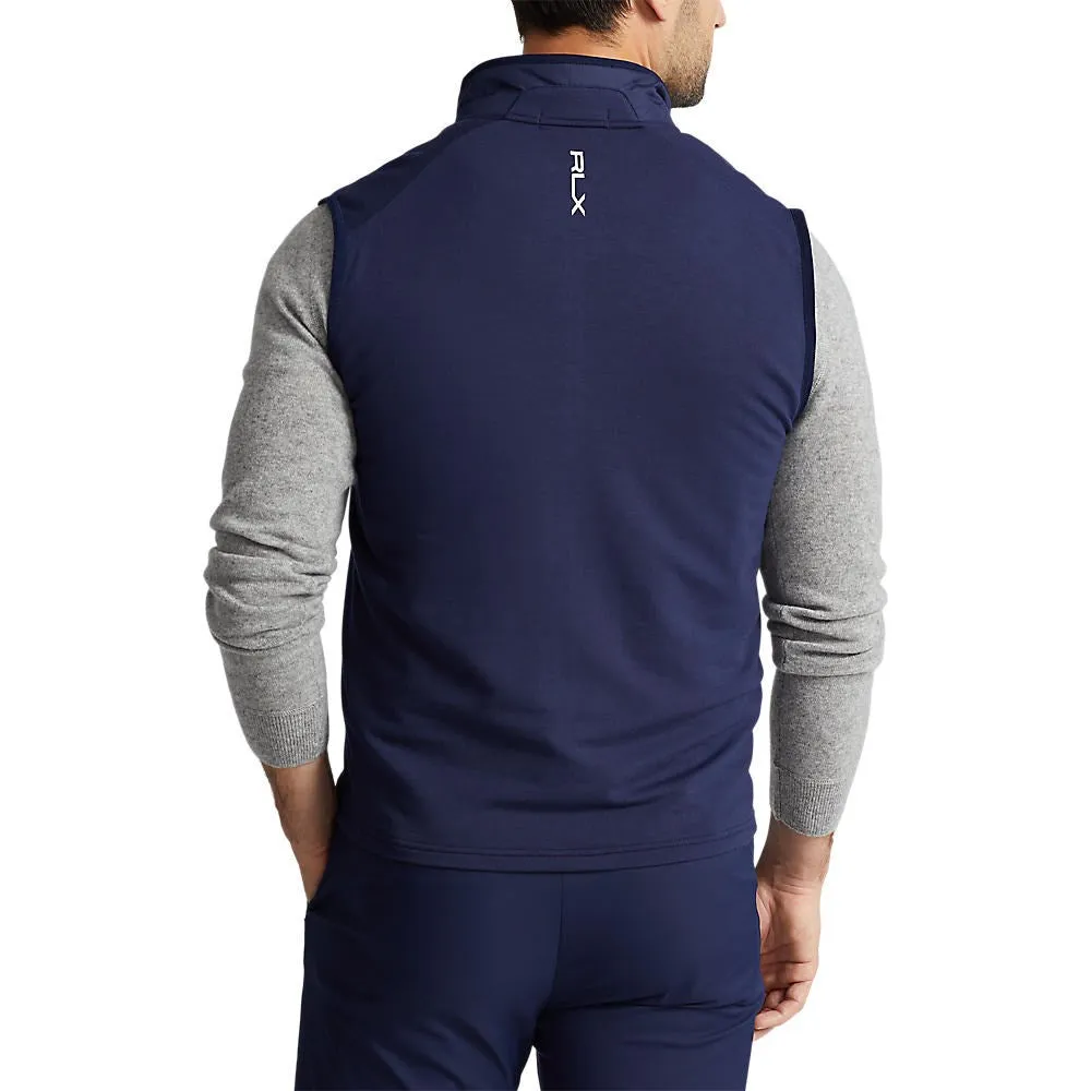 RLX Ralph Lauren Cool Wool Full Zip Golf Vest - Refined Navy