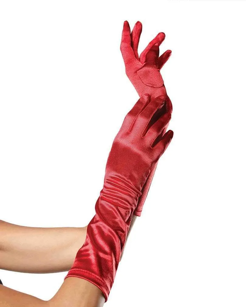 Satin Elbow-Length Gloves