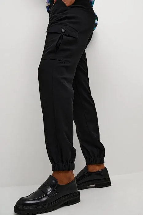 SIDE POCKET BLACK JOGGER PANT