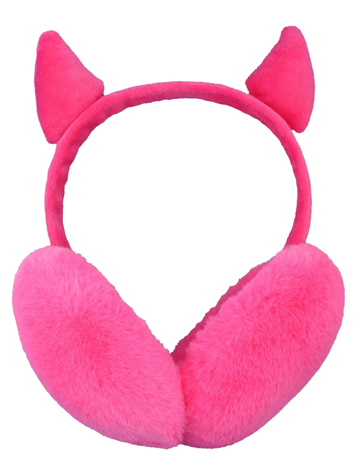 Simplicity Kids Devil Horns Earmuffs Cute Plush Winter Ear Warmers