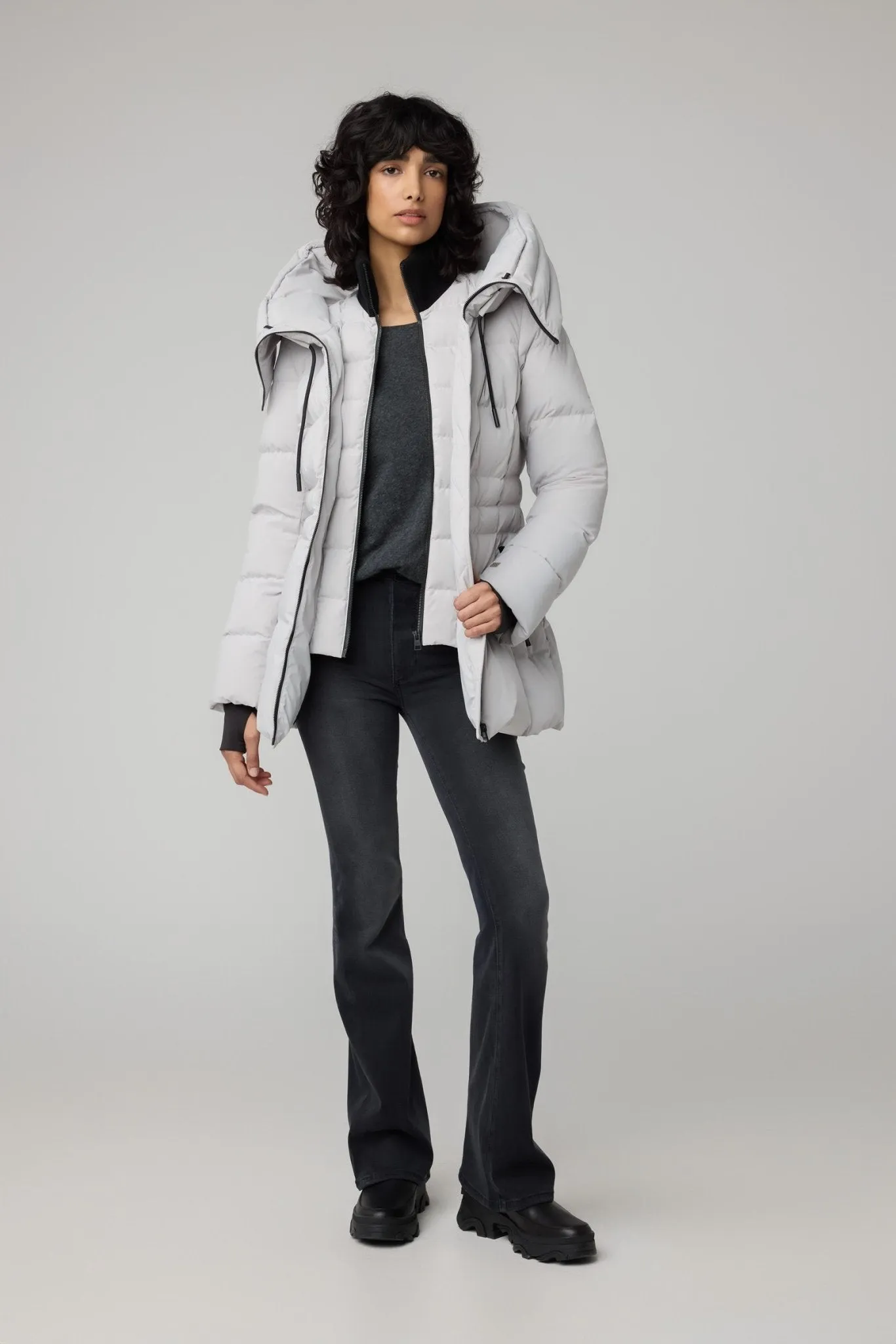 SOIA&KYO JUNE - Novo Down Coat With Bib & Hood