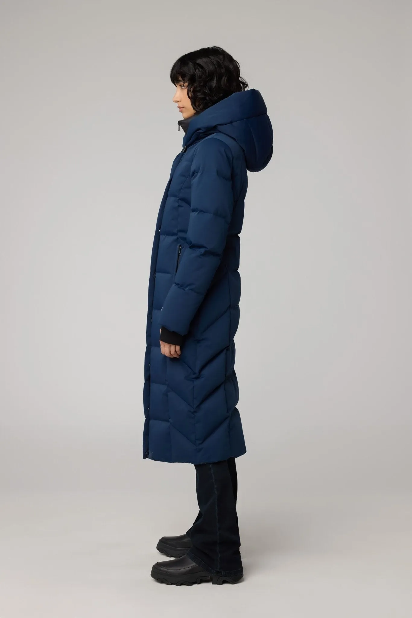 SOIA&KYO TALYSE-C - Semi-Fitted Classic Down Coat With Bib & Hood