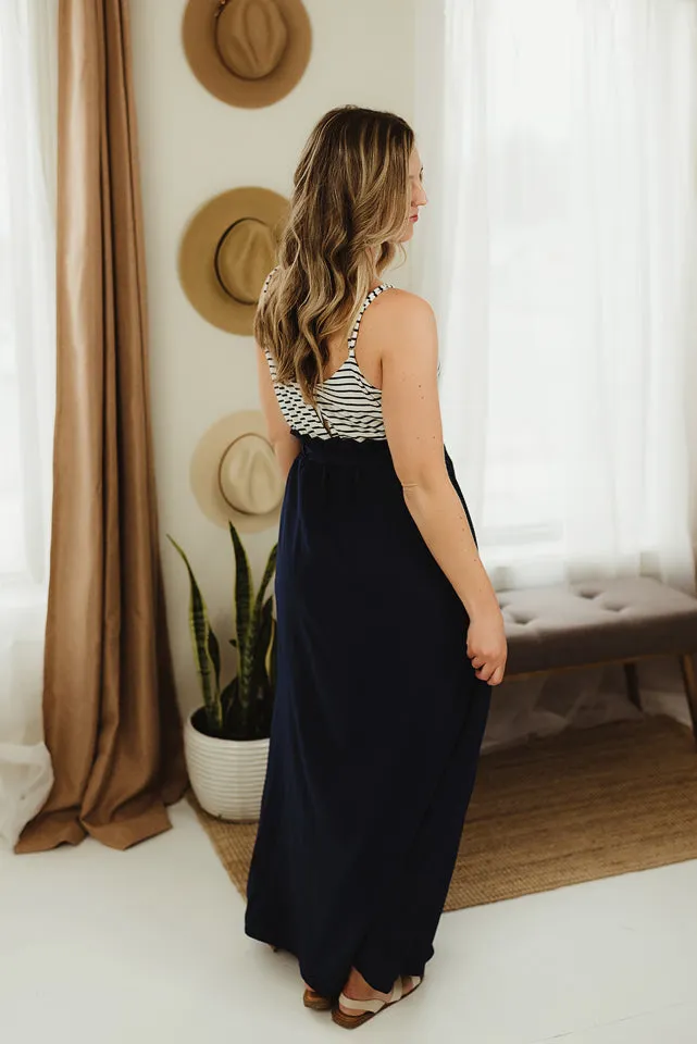 Stripe Waist Maxi