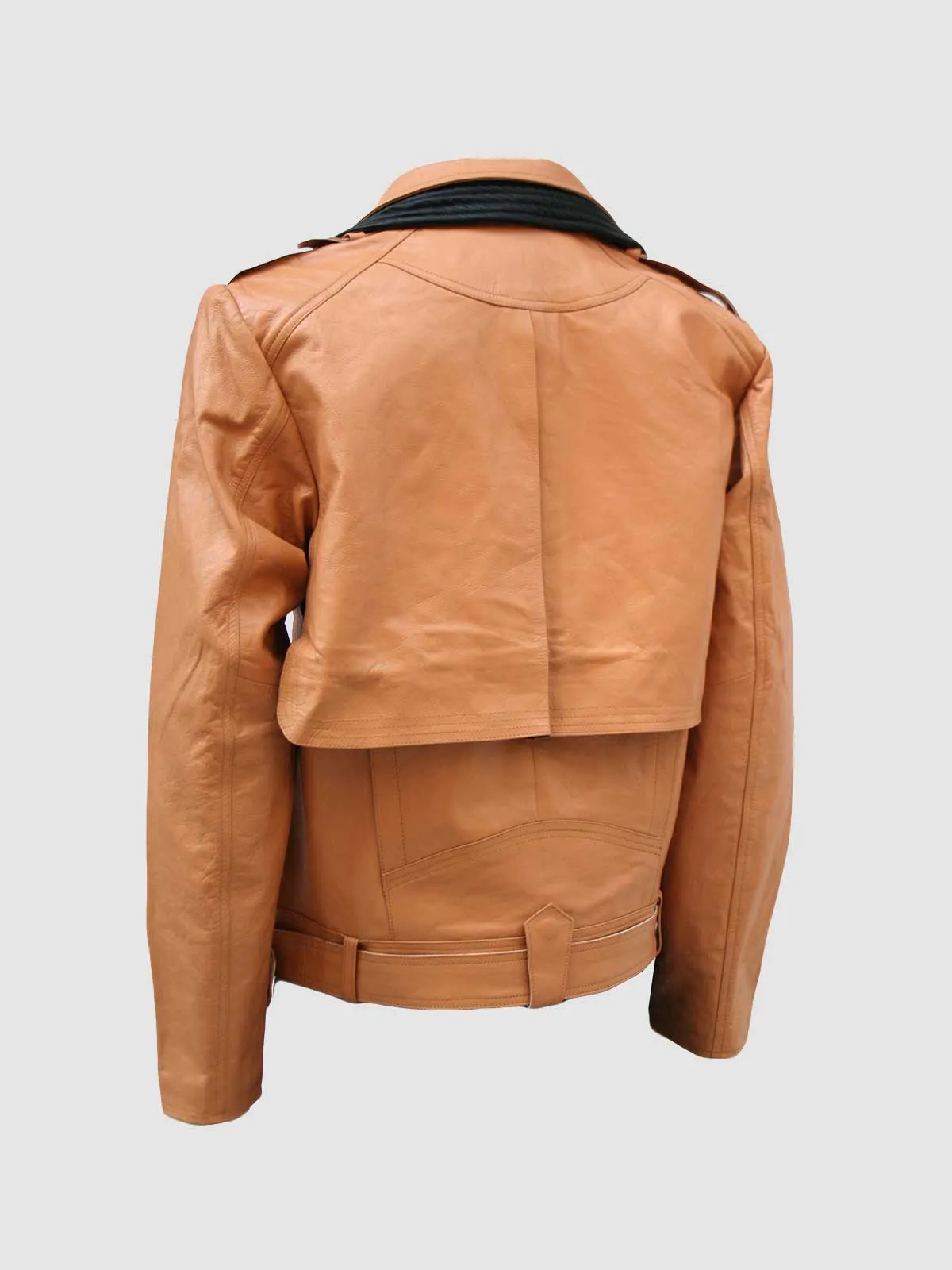 Tan Leather Motorcycle Jacket