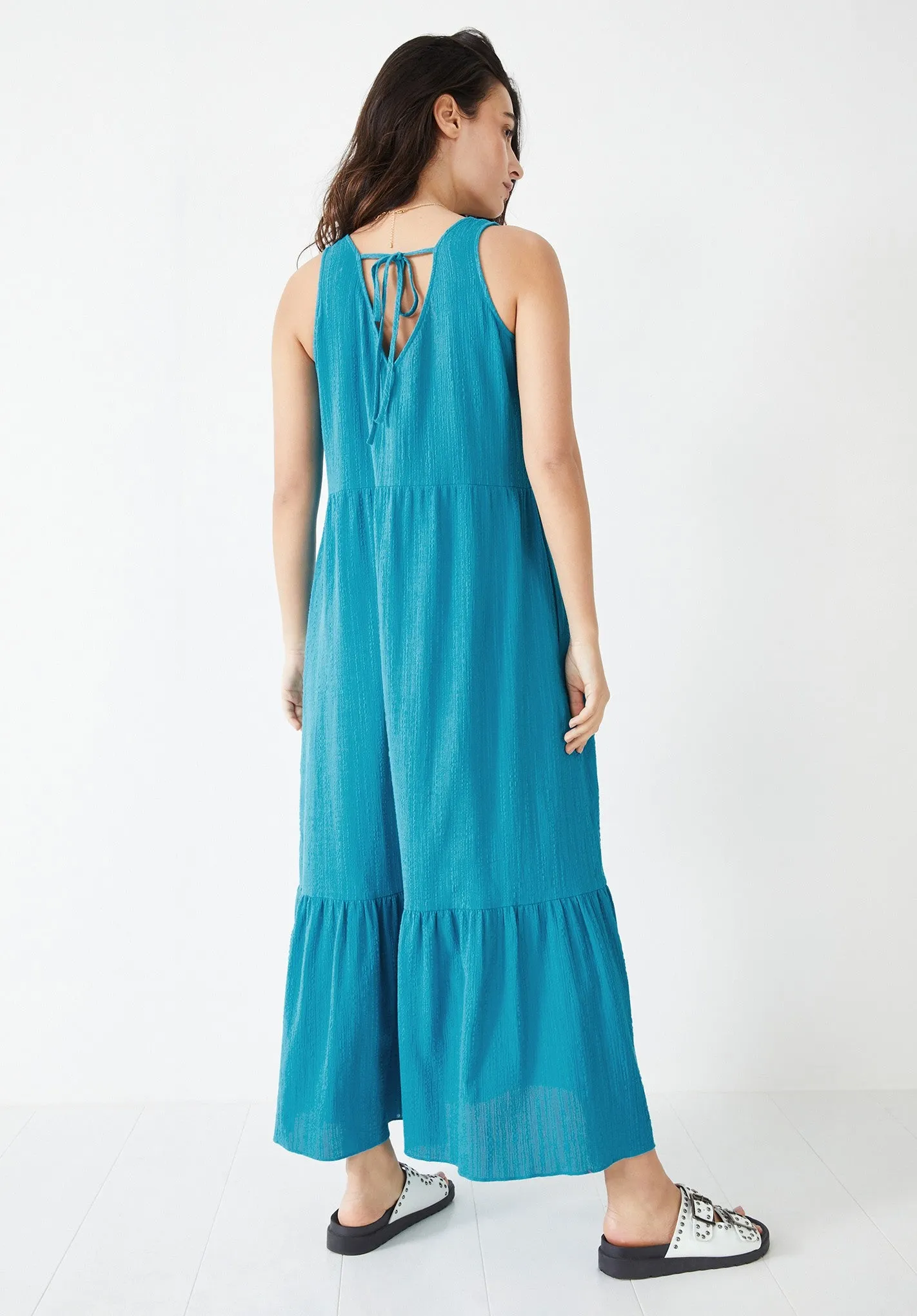 Textured Tiered Maxi Dress