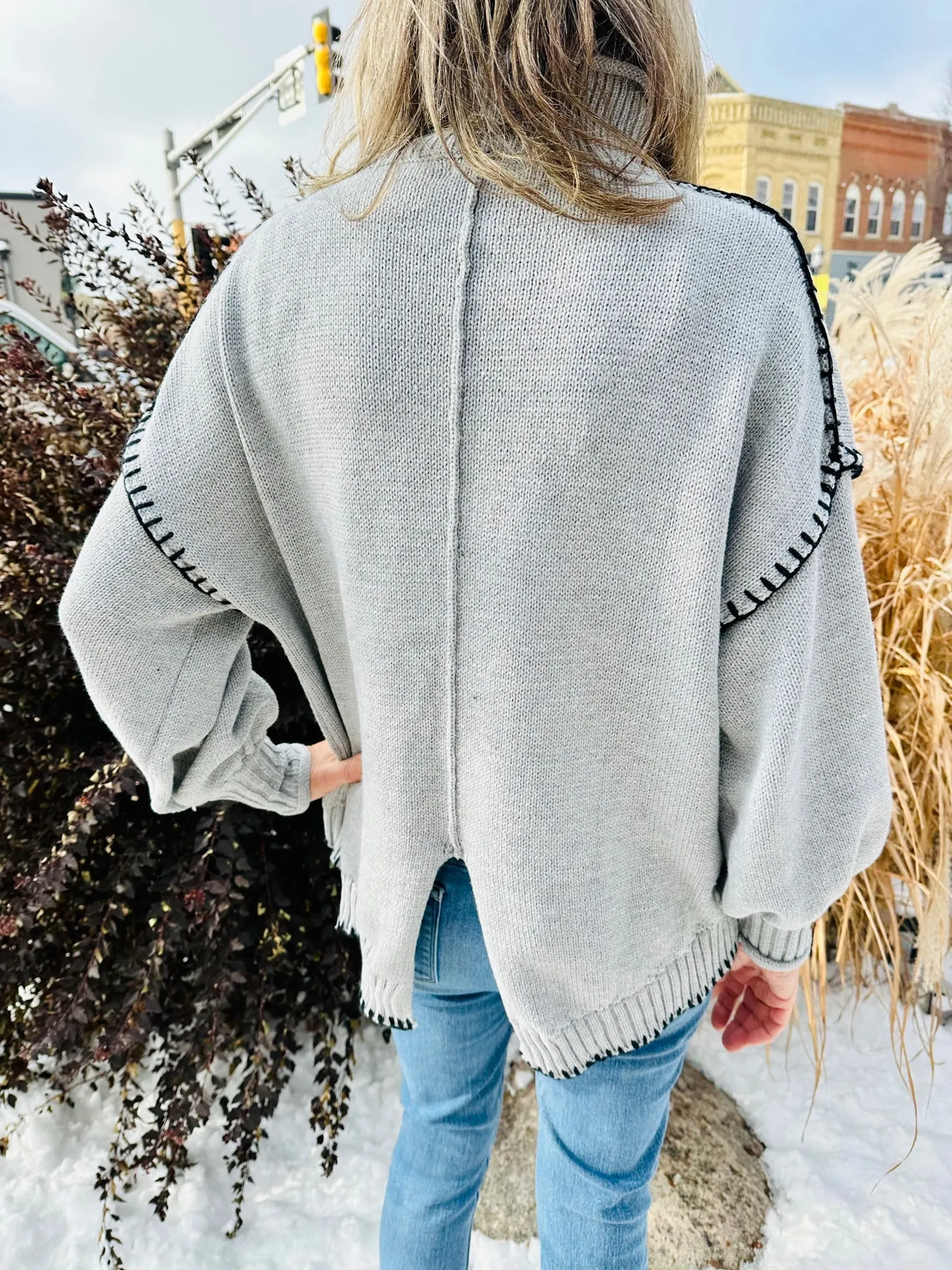 The Annie Mock Neck Sweater