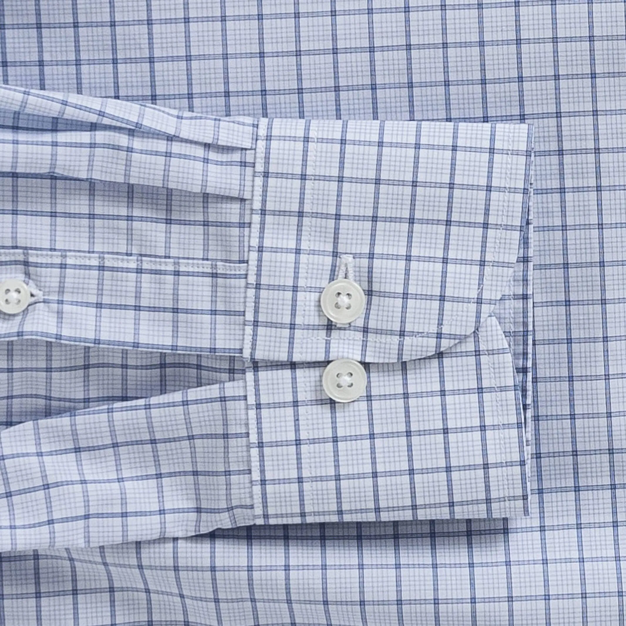 The Light Blue Winhall Poplin Check Dress Shirt