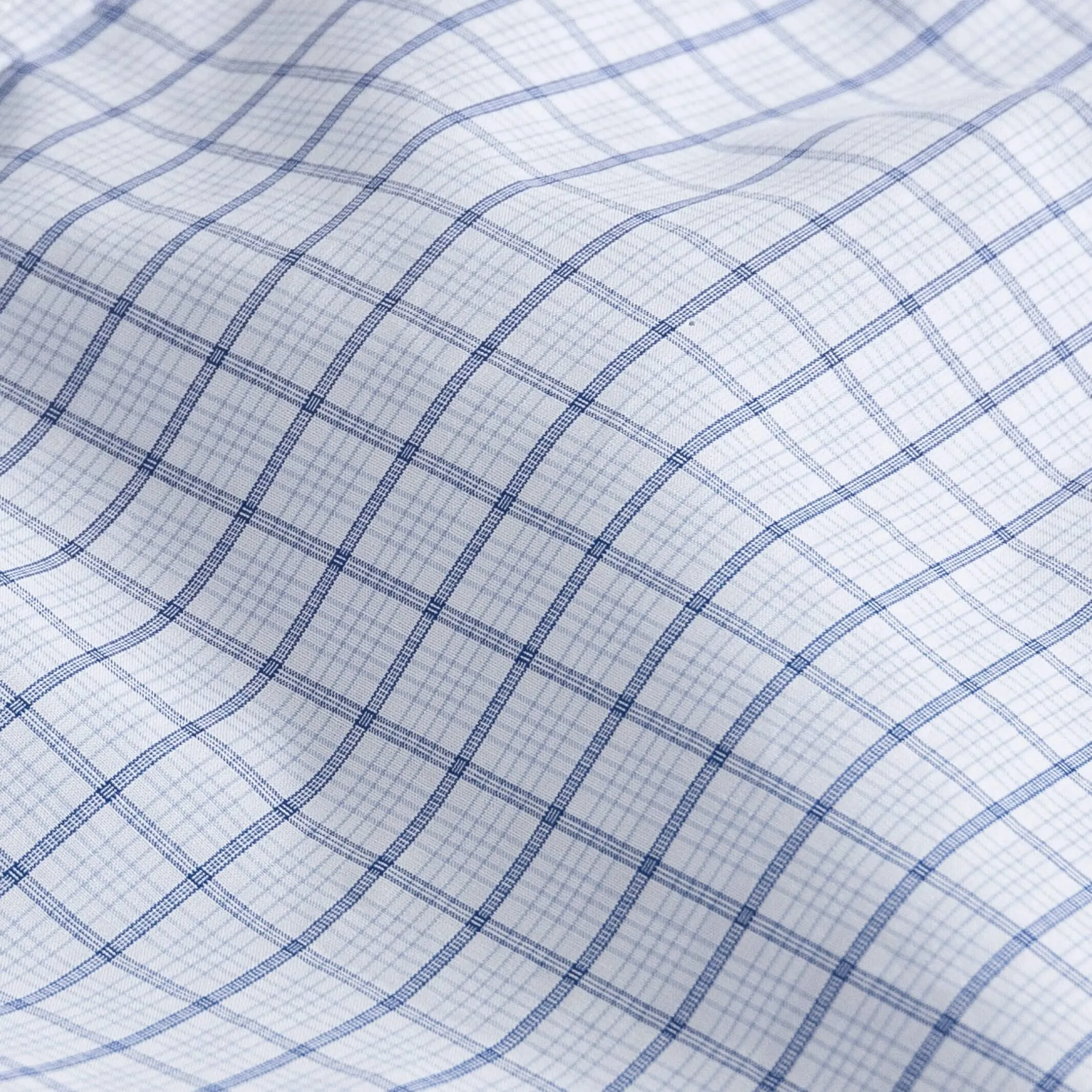 The Light Blue Winhall Poplin Check Dress Shirt