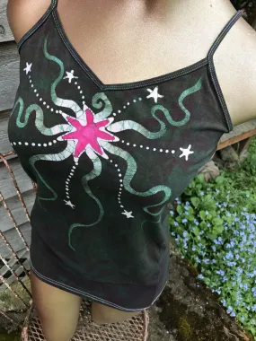 Tourmaline Temptation Moon and Star Stretchy Long Batik Camisole