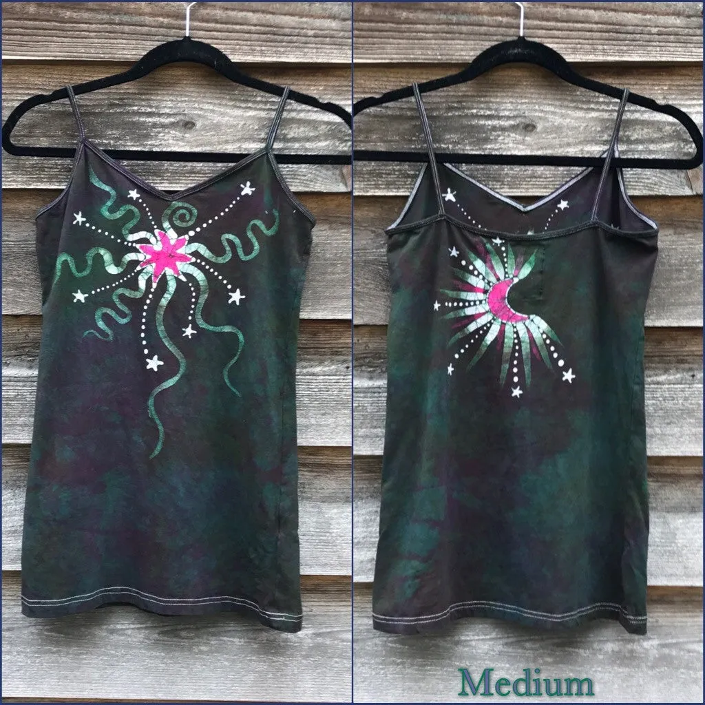 Tourmaline Temptation Moon and Star Stretchy Long Batik Camisole