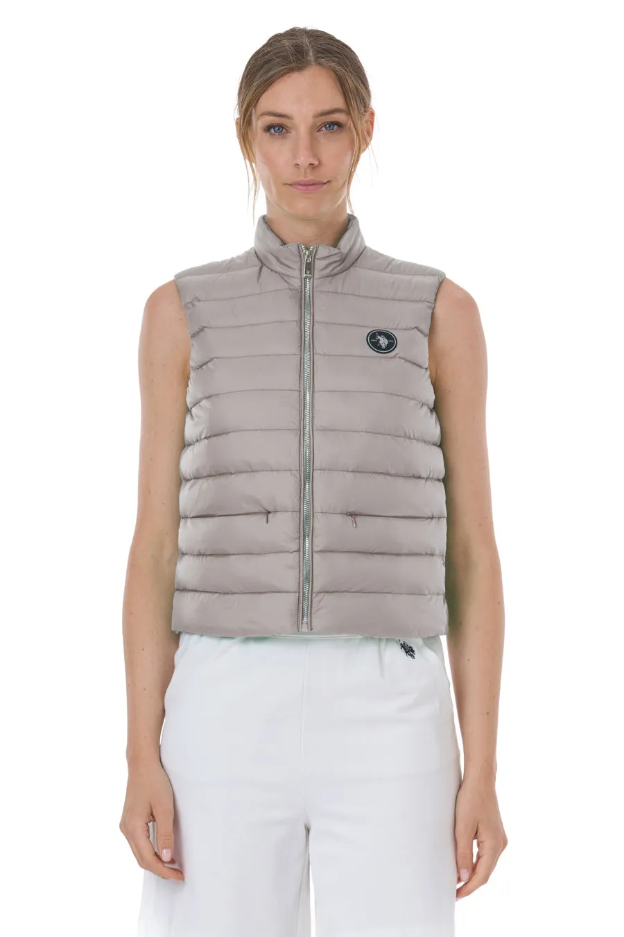 US POLO WOMEN GILET PUFFER WITH ZIPPER