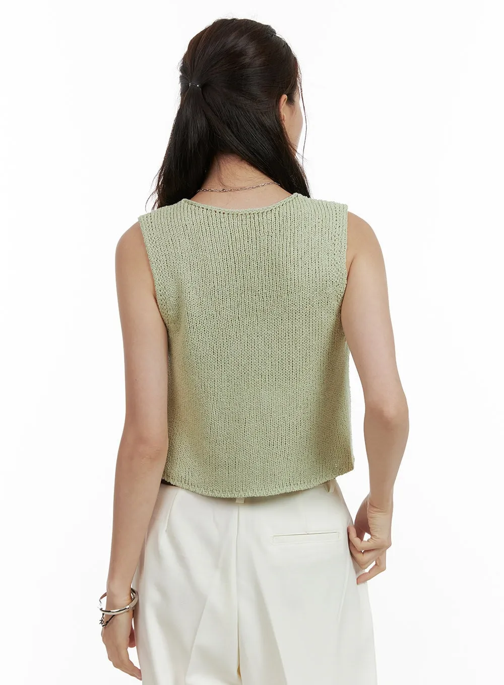 V-Neck Knit Vest OU411