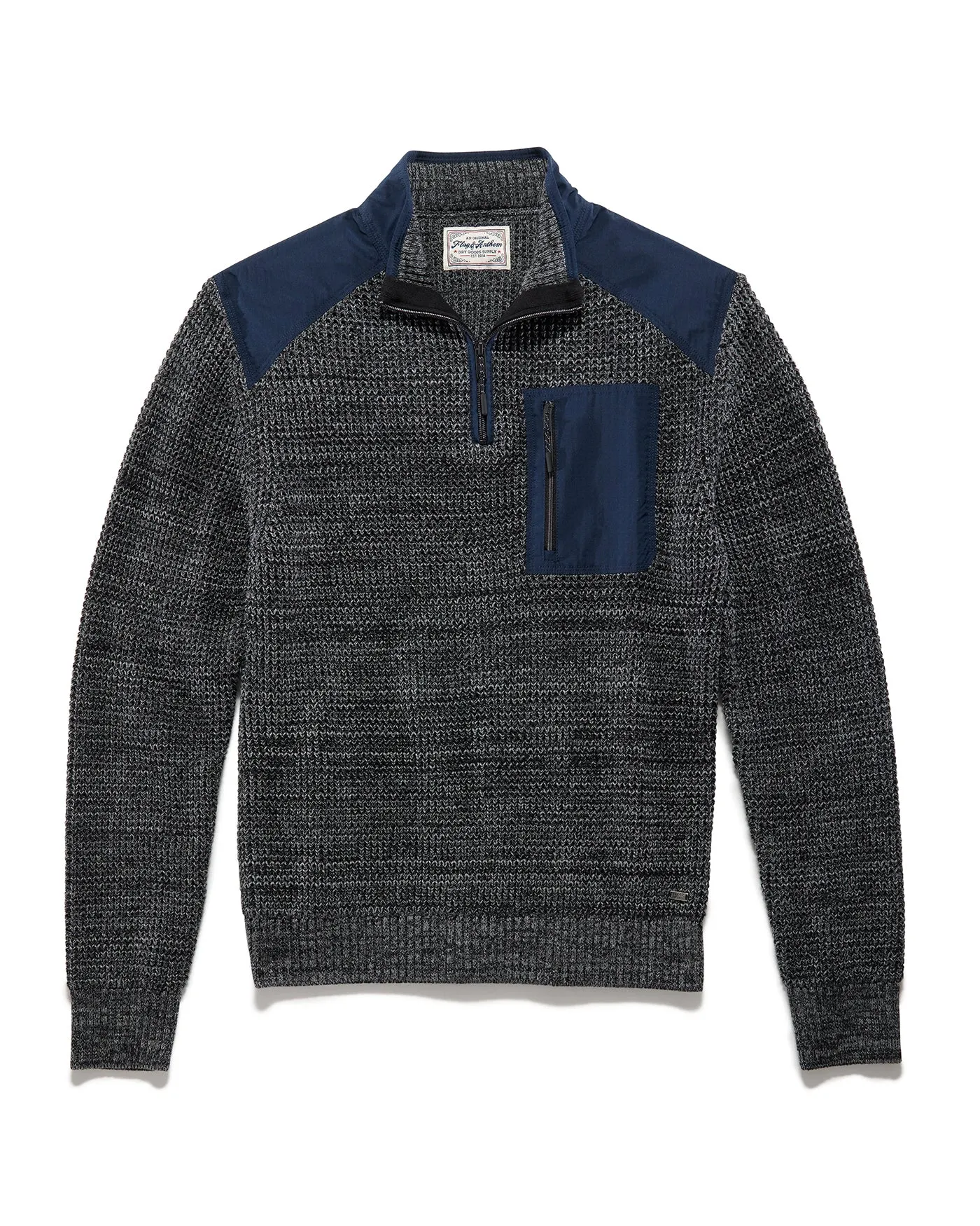 VENTURA MIXED MEDIA 1/4-ZIP SWEATER