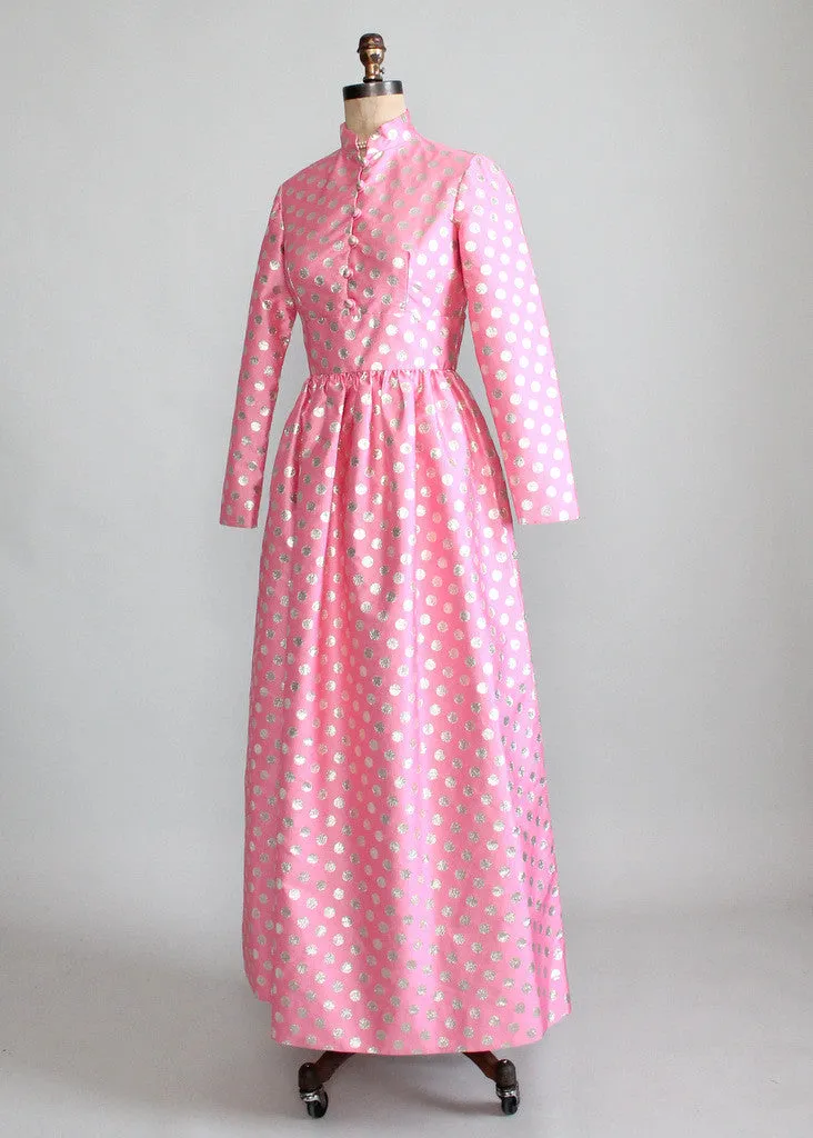 Vintage 1960s Jerry Marsch MOD Maxi Dress