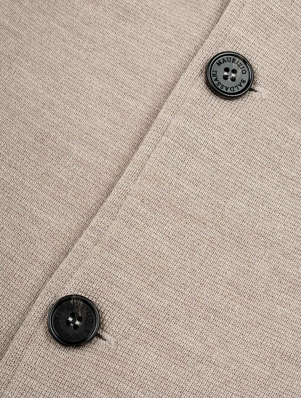 Virgin Wool 2 Button Swacket Beige