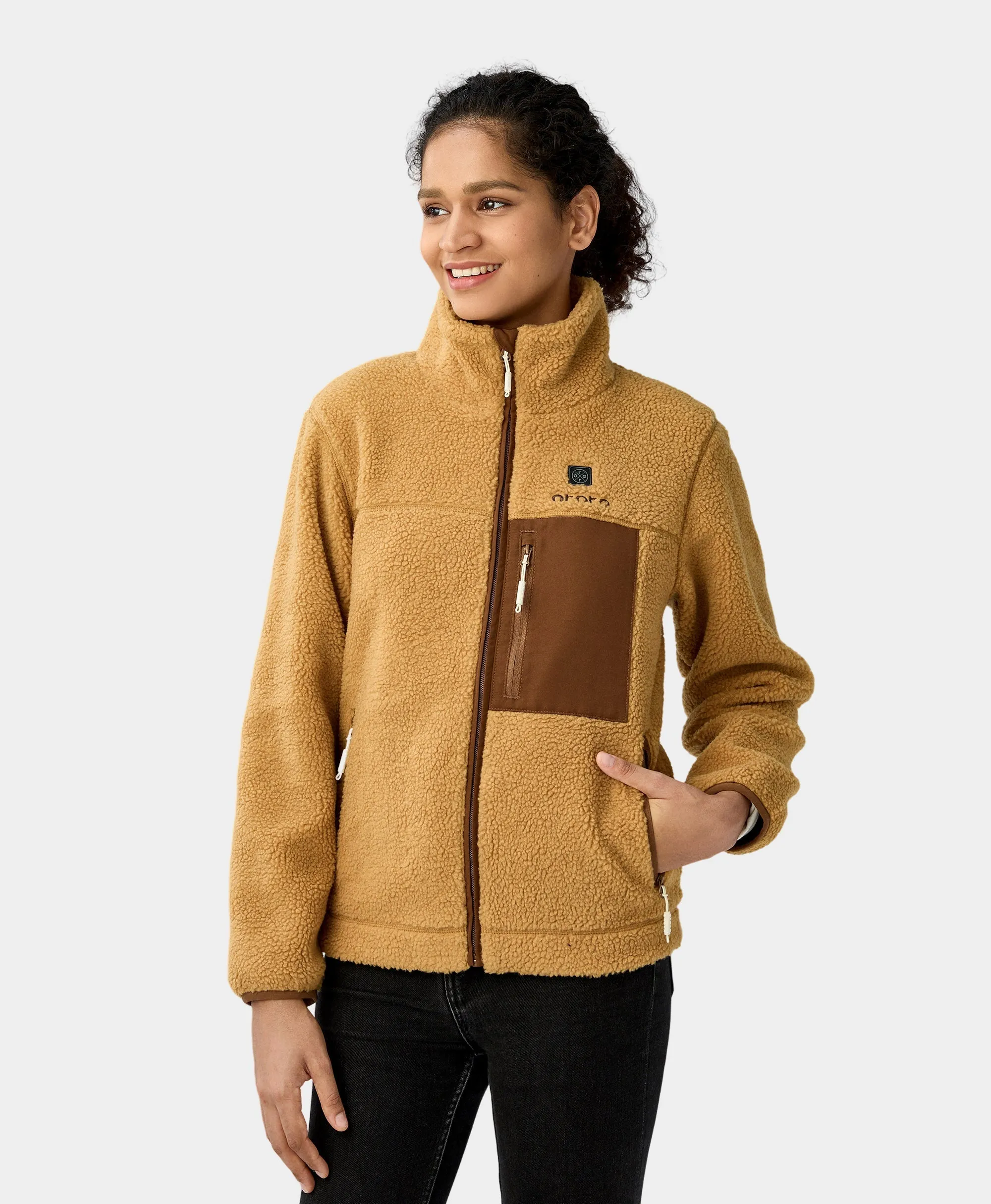 Women's Colorblock Recycled Fleece Heated Jacket (Apparel Only)