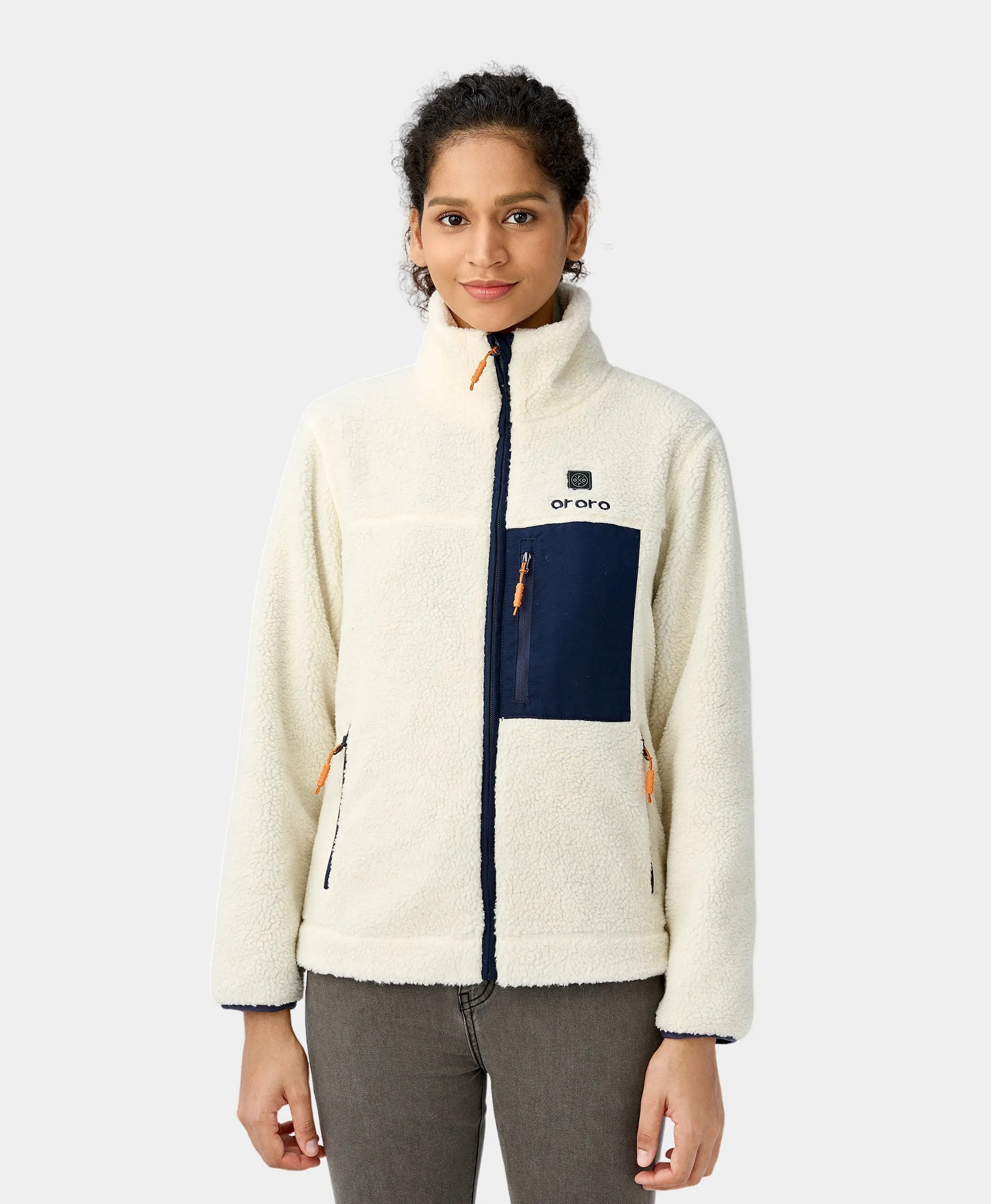 Women's Colorblock Recycled Fleece Heated Jacket (Apparel Only)