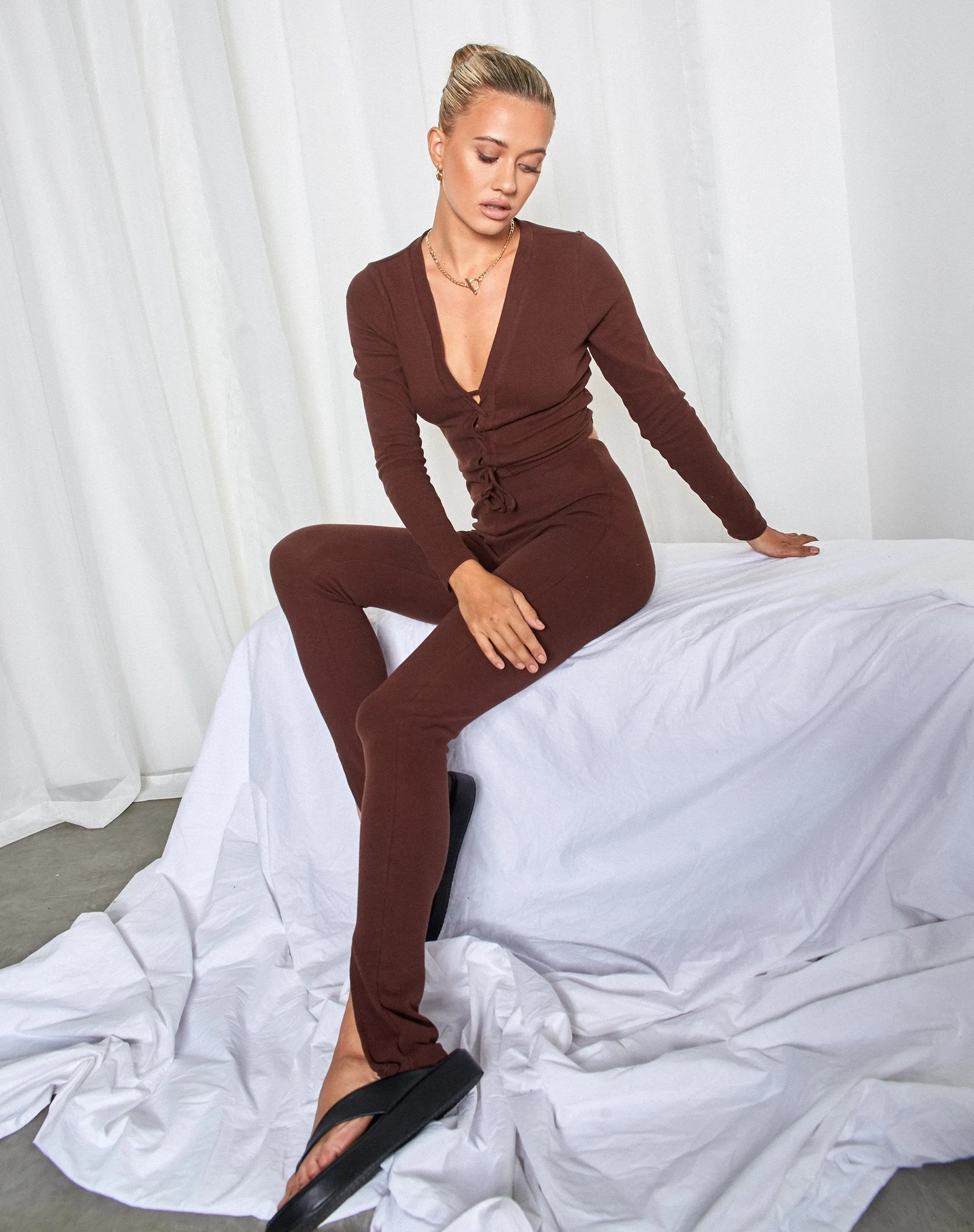 Xaya Trouser in Brown