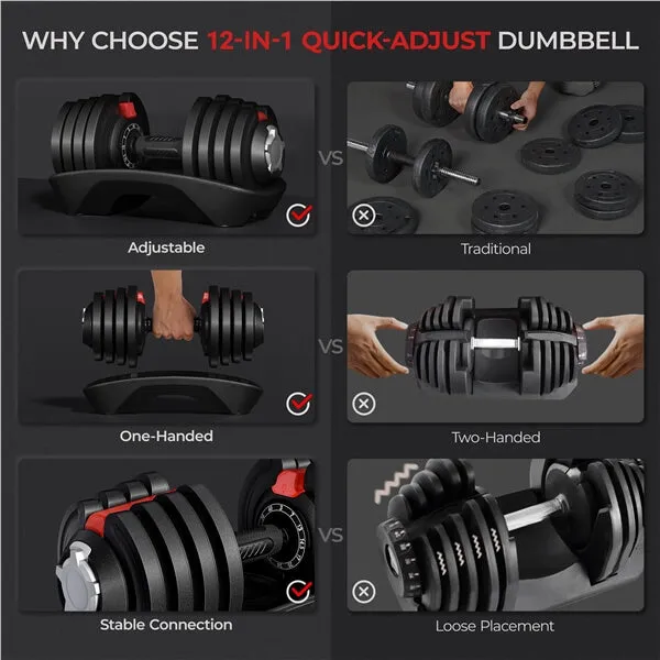 Yaheetech Adjustable Dumbbell Set