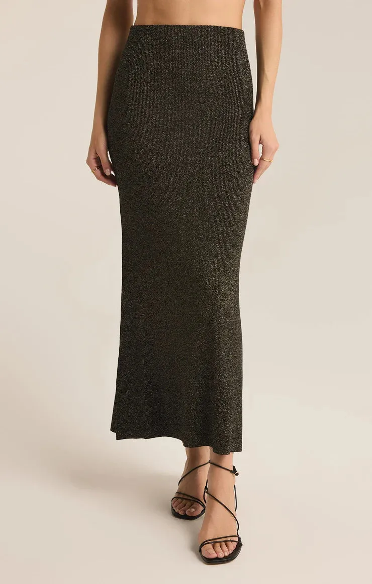 Z Supply Goldie Midi Metallic Skirt